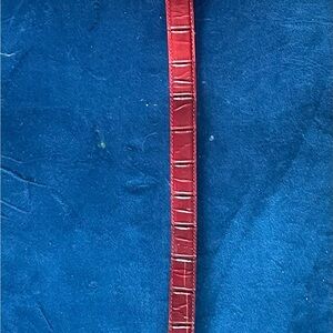 Red Crocodile Embossed Belt